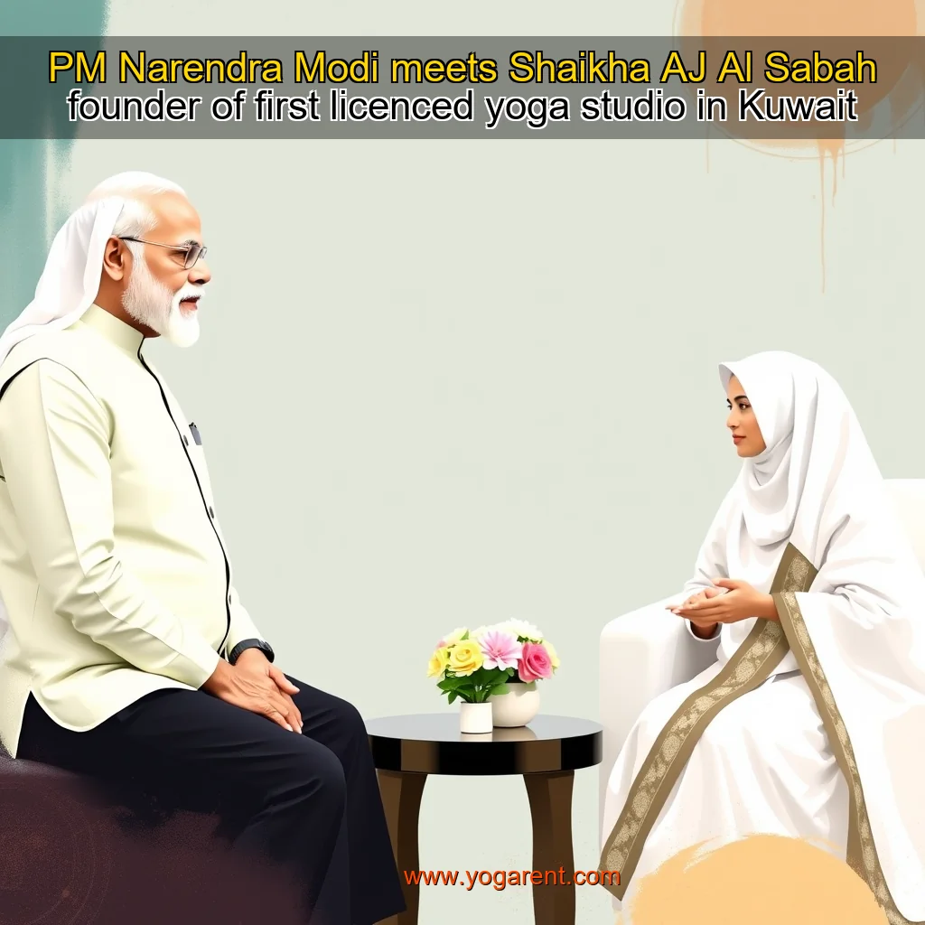 You are currently viewing PM Narendra Modi meets Shaikha AJ Al  Sabah  founder of first licenced yoga studio in Kuwait
