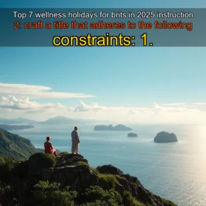 Read more about the article Top 7 wellness holidays for brits in 2025


 instruction 2:

craft a title that adheres to the following constraints:


1.