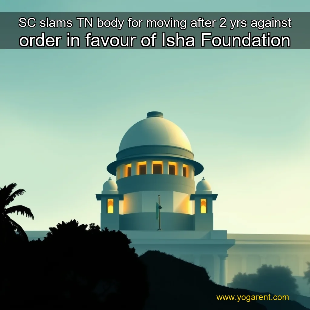You are currently viewing SC slams TN body for moving after 2 yrs against order in favour of Isha Foundation
