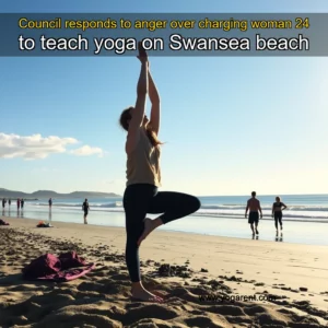 Read more about the article Council responds to anger over charging woman 24 to teach yoga on Swansea beach